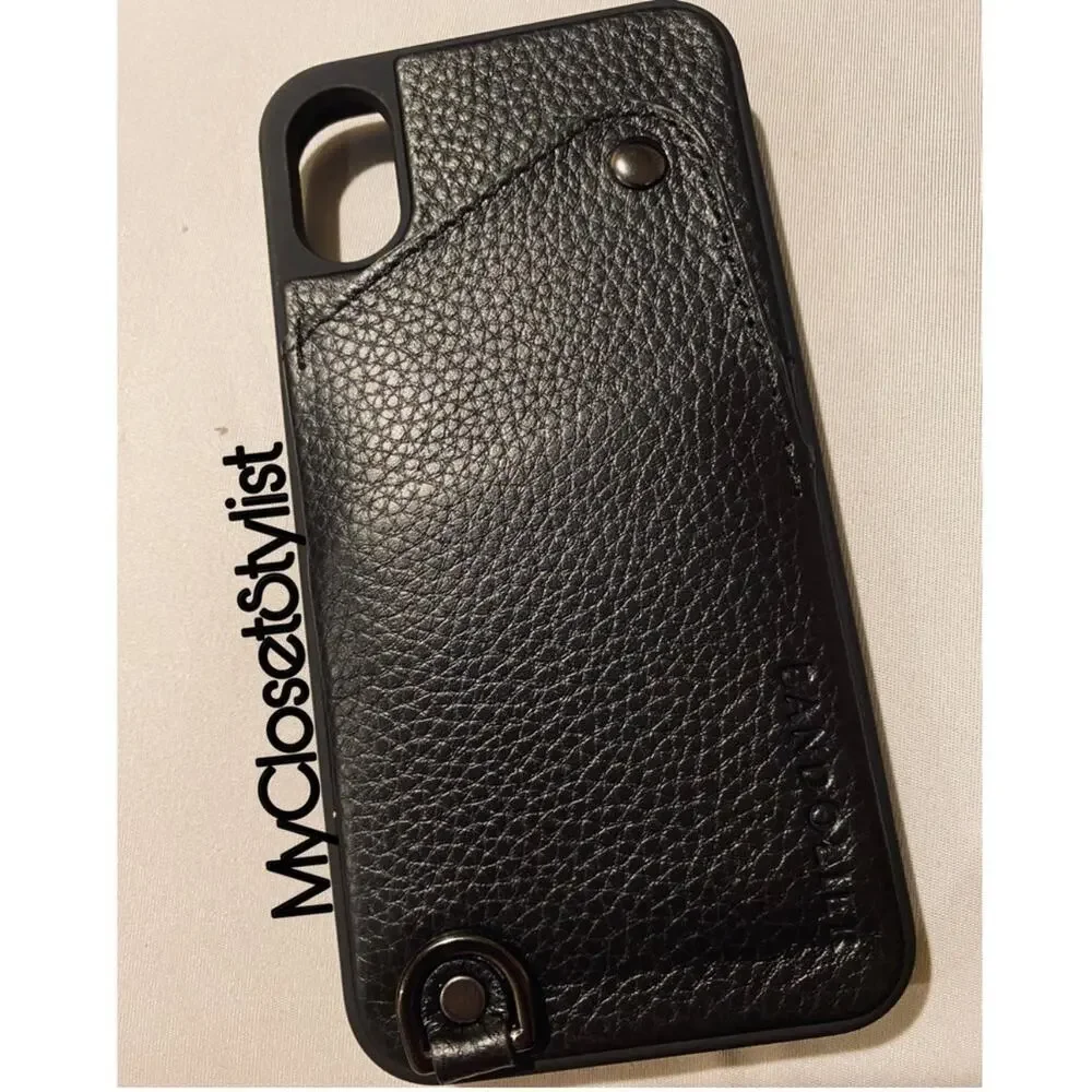 New BANDOLIER Black Leather Wallet iPhone Case X IPHONE 10 & Xs Mens unisex